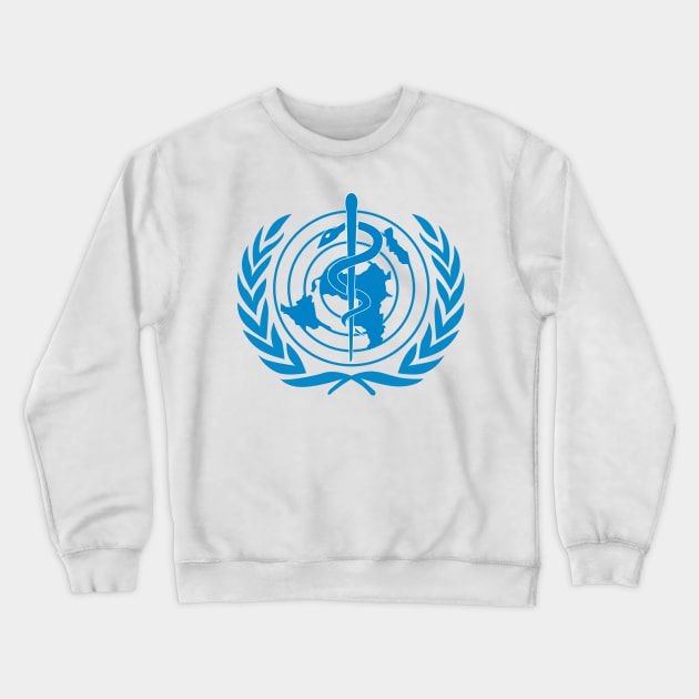 WHO Logo Crewneck Sweatshirt by arashbeathew